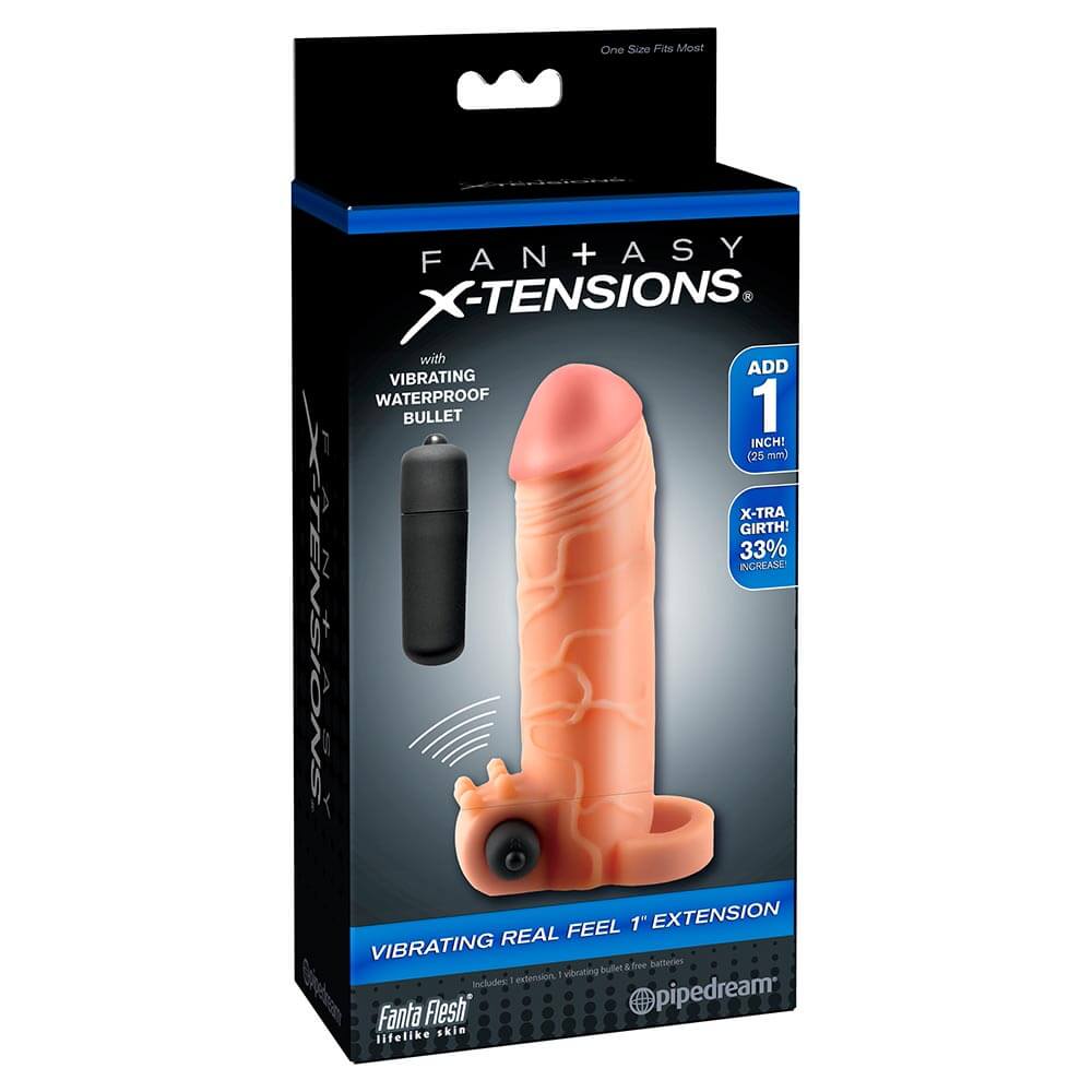 Fantasy X-tensions Perfect med Ballstrap og Vibrator 2.5 cm penisforlænger