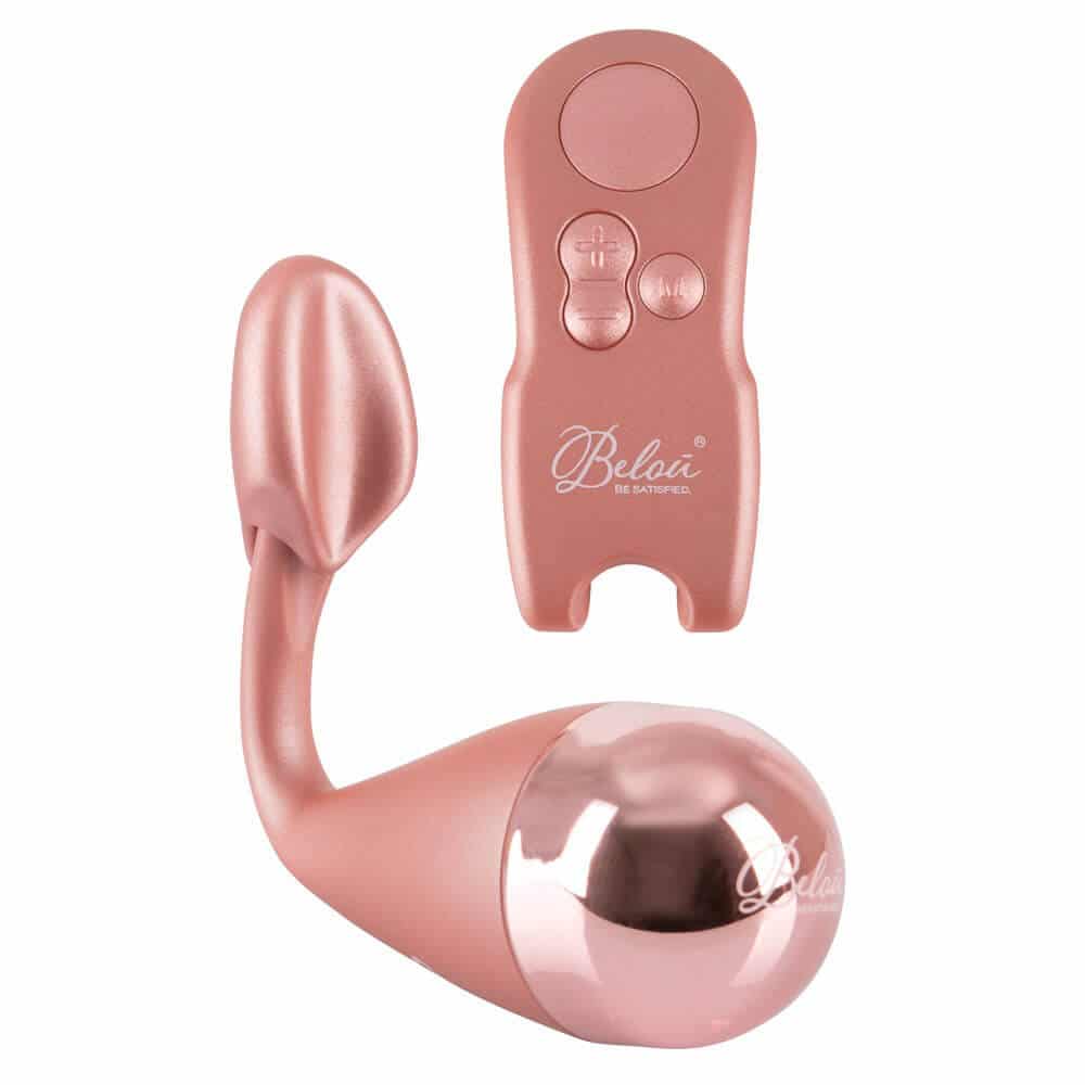 Belou Luksus Rosegold Vibro-bullet med Klitoris Stimulator