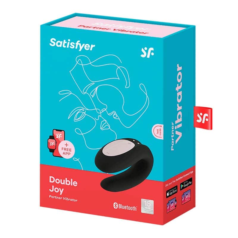 Satisfyer Double Joy Par Vibrator App-Styret sort