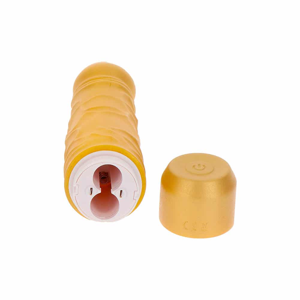 Gold Dicker Dildo med Vibrator 20 cm