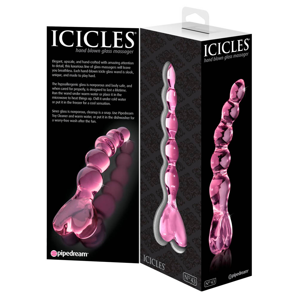 Icicles No 43 Pink Glas Dildo