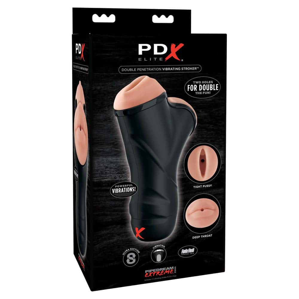 PDX Elite Double Penetration Vibrating Masturbator