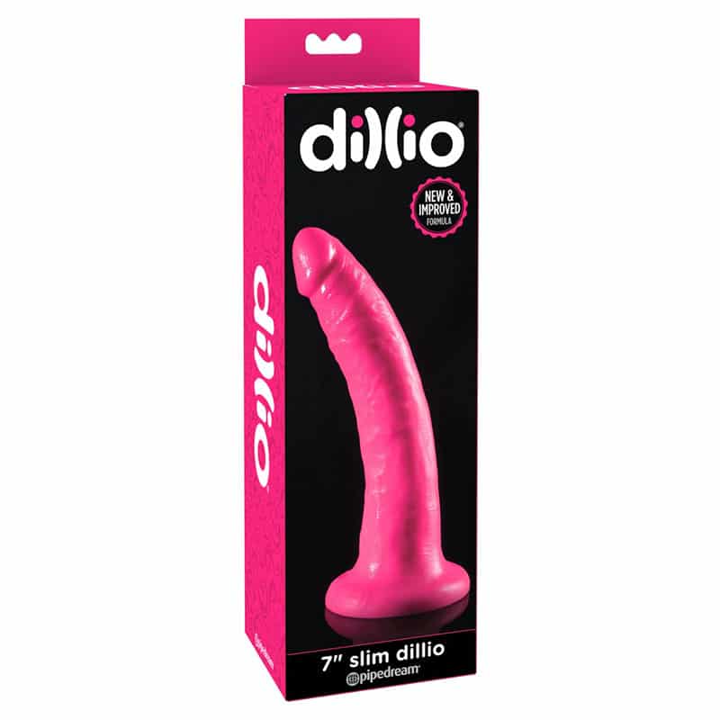 Dillio Slim Lyserød Dildo 20 cm