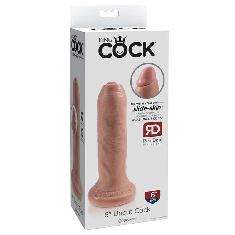 King Cock Uncut Realistisk Dildo 17 cm