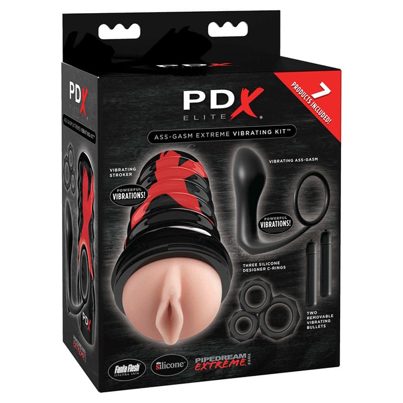 PDX Elite Ass-gasm Extreme Vibrating kit