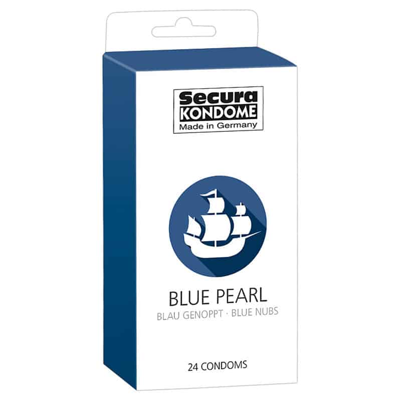 Secura Kondom Blue Pearl Nubs 24 stk