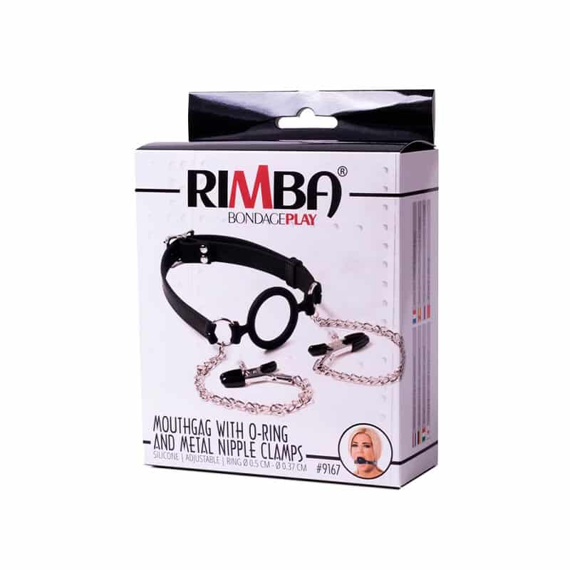 RIMBA Mouthgag med O-ring og Brystklemmer