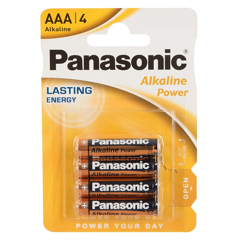 Panasonic Alkaline Power Batterier AAA 4 stk.