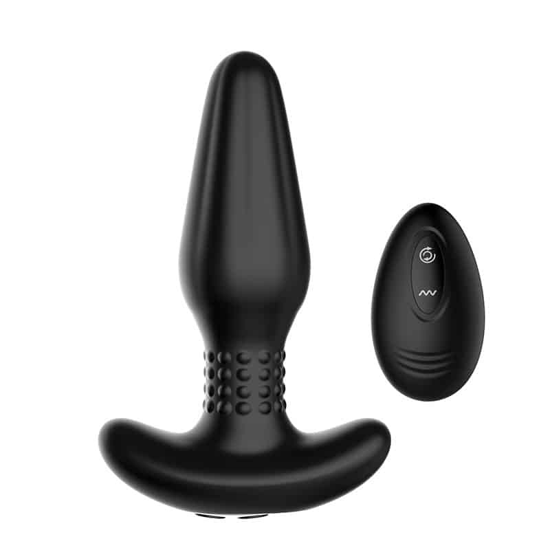 Pleaser by Private Play Bruce Buttplug med Vibrator Sort
