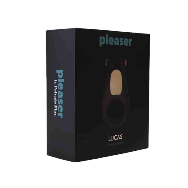 Pleaser By Private Play Lucas Penisring med Vibrator Sort