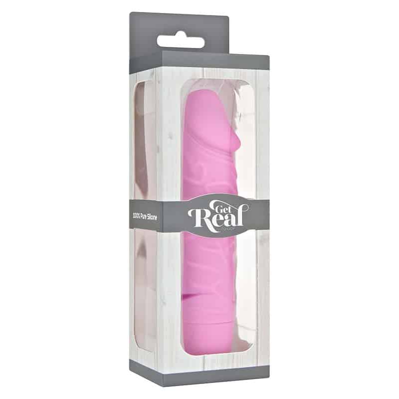 Get real mini dildo med vibrator pink