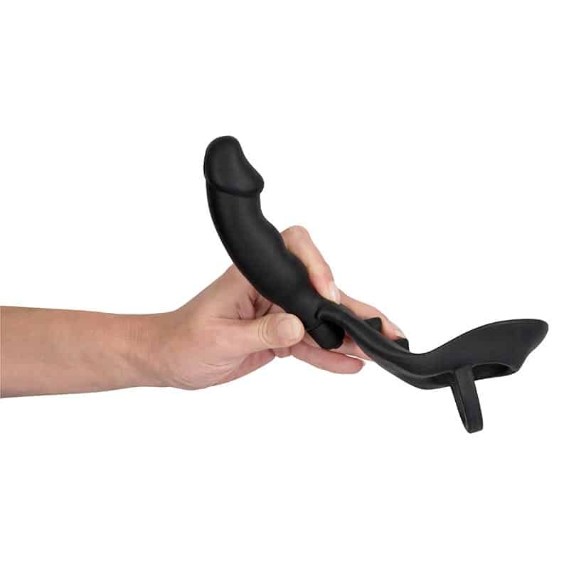 Black Velvets Penisring med Vibrator Butt Plug