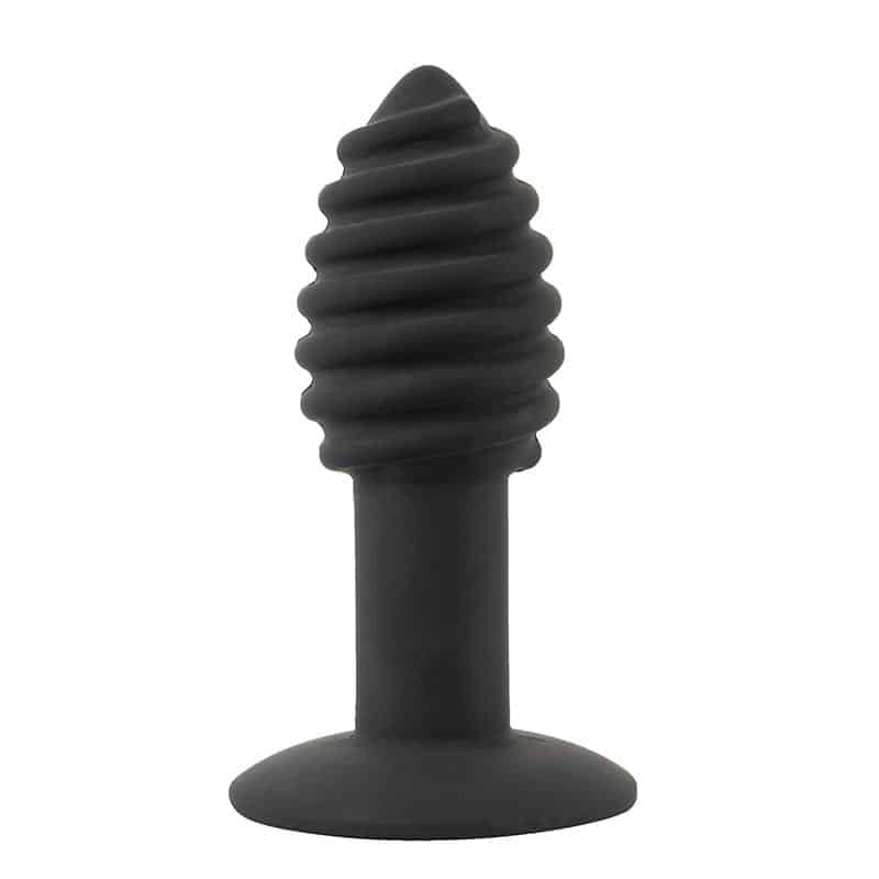 Black Velvets Twist Butt Plug med Vibrator Sort