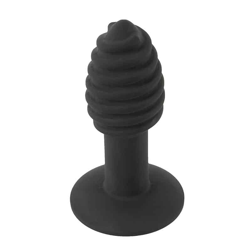 Black Velvets Twist Butt Plug med Vibrator Sort