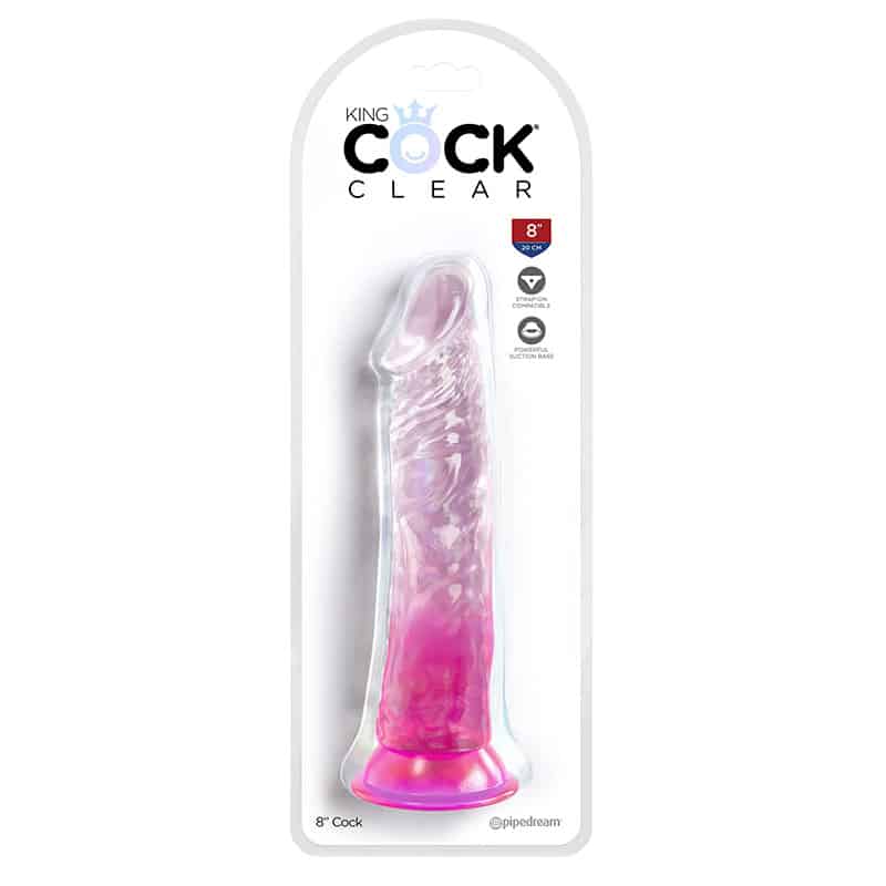 King Cock Clear Dildo med Sugekop 20 cm