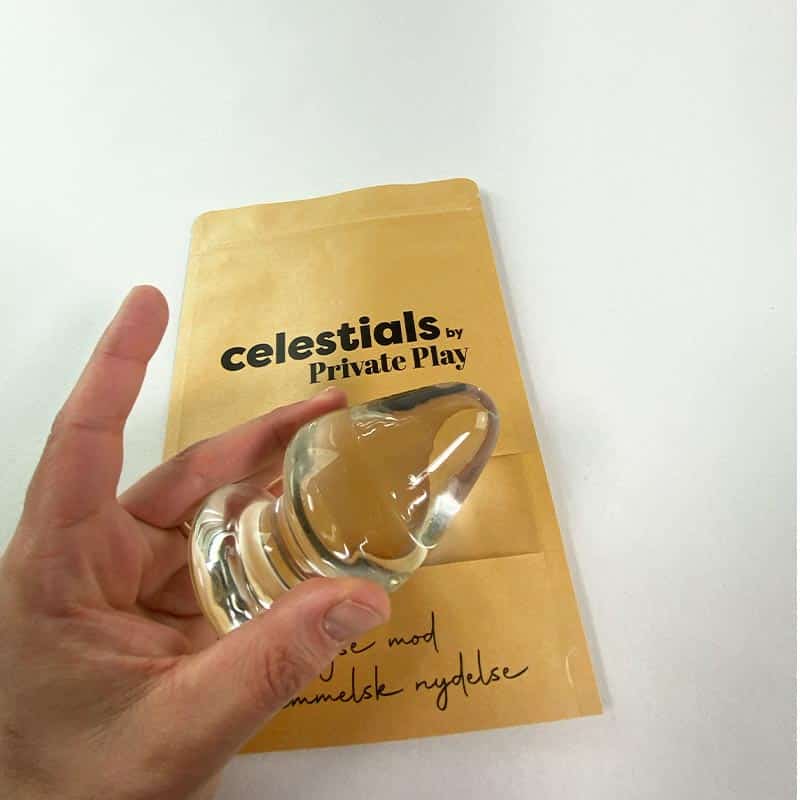 Celestials Max! Glas Buttplug Transparent