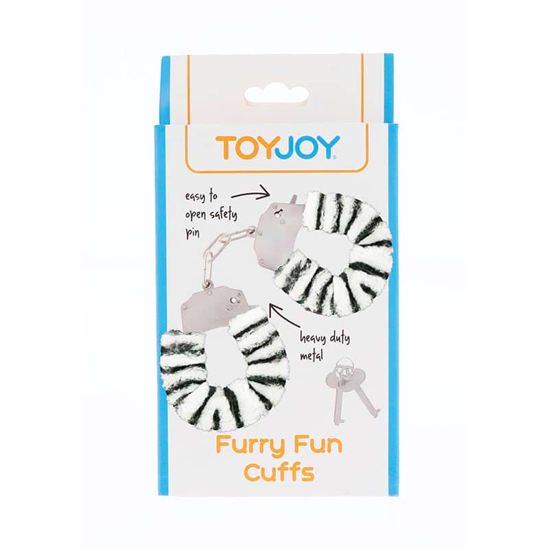 ToyJoy Plys håndjern Zebrastribet