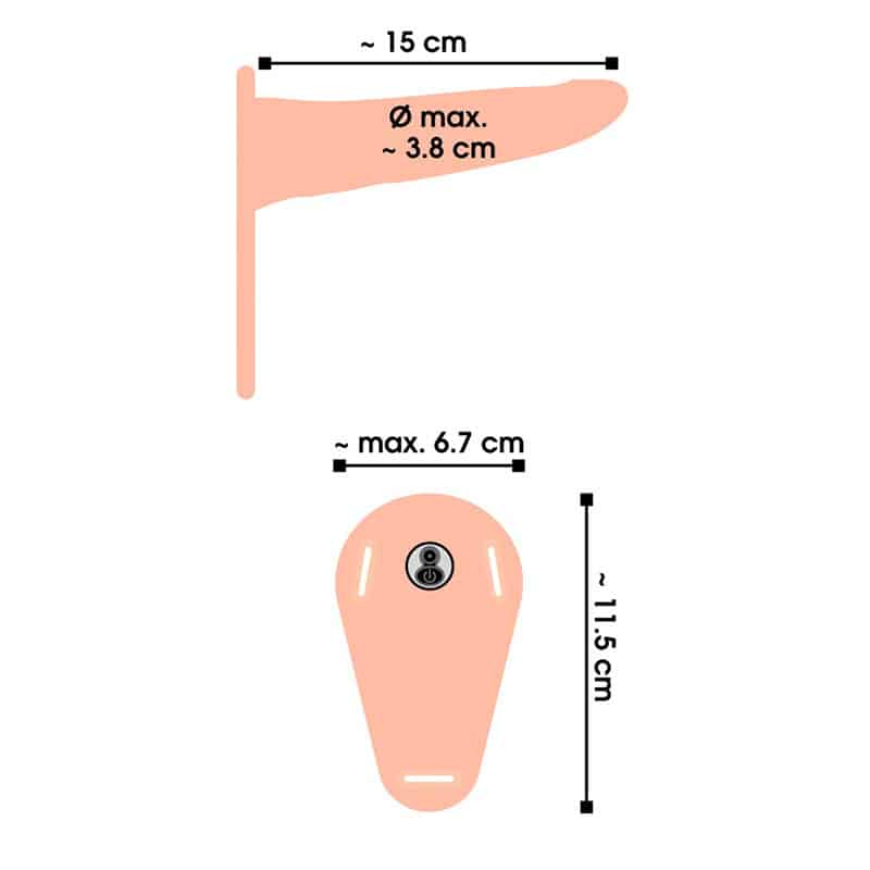 You2toys Vibrating Strap-On 15 cm